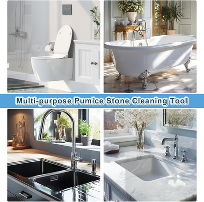 Pumice Stone Toilet Bowl Cleaner,16.7Inch Toilet Pumice Stone with Handle Cleans Hard Water Ring