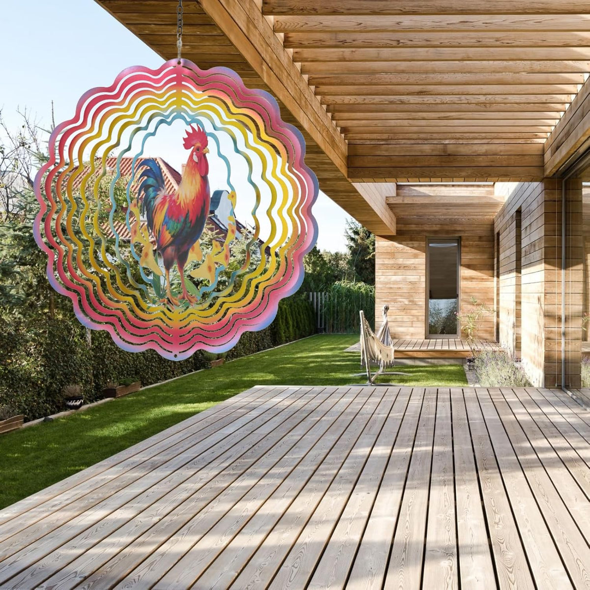Wind Spinners Outdoor Chicken Decorations - Birthday Gifts for Women Mom Grandma, Rooster Deocr