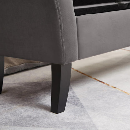 Furniliving 51” Bedroom Bench, End of Bed Bench with Button-Tufted Large Upholstered Storage Bench