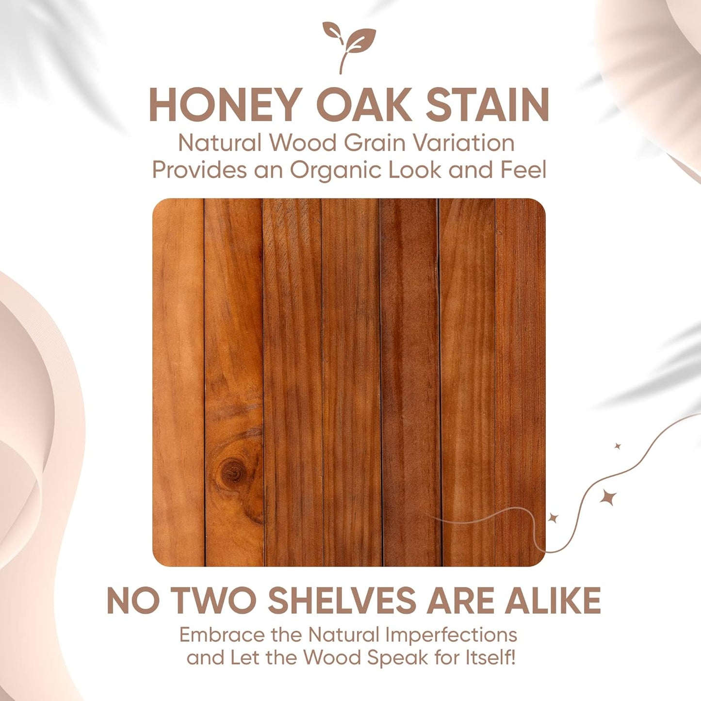 Homeforia 24inch Oak Floating Shelf for Wall, High End Solid Real Wood 24 inches Long Floating