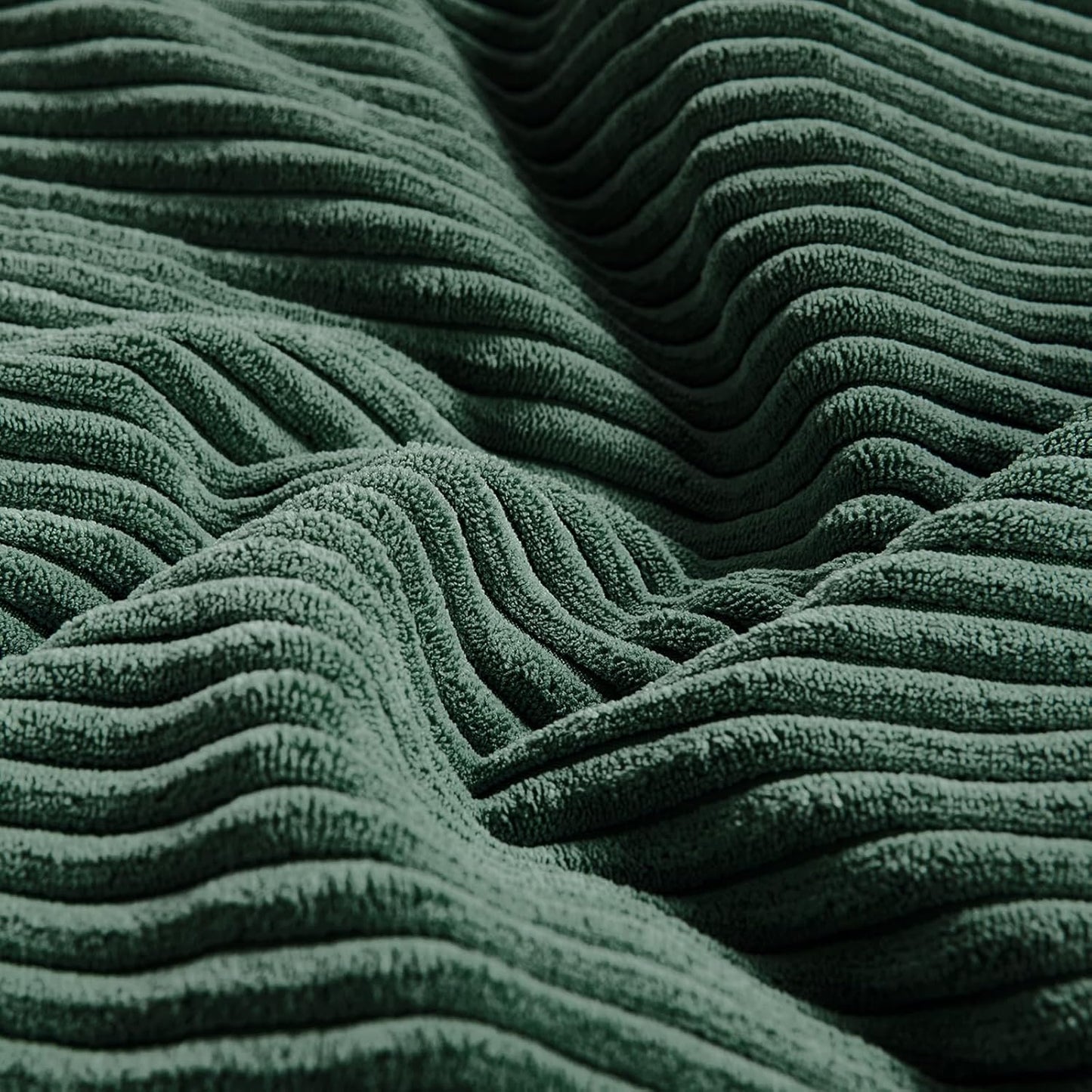 Fancy Homi Set of 2 Dark Green Long Lumbar Decorative Throw Pillow Covers 14x24 Inch for Living