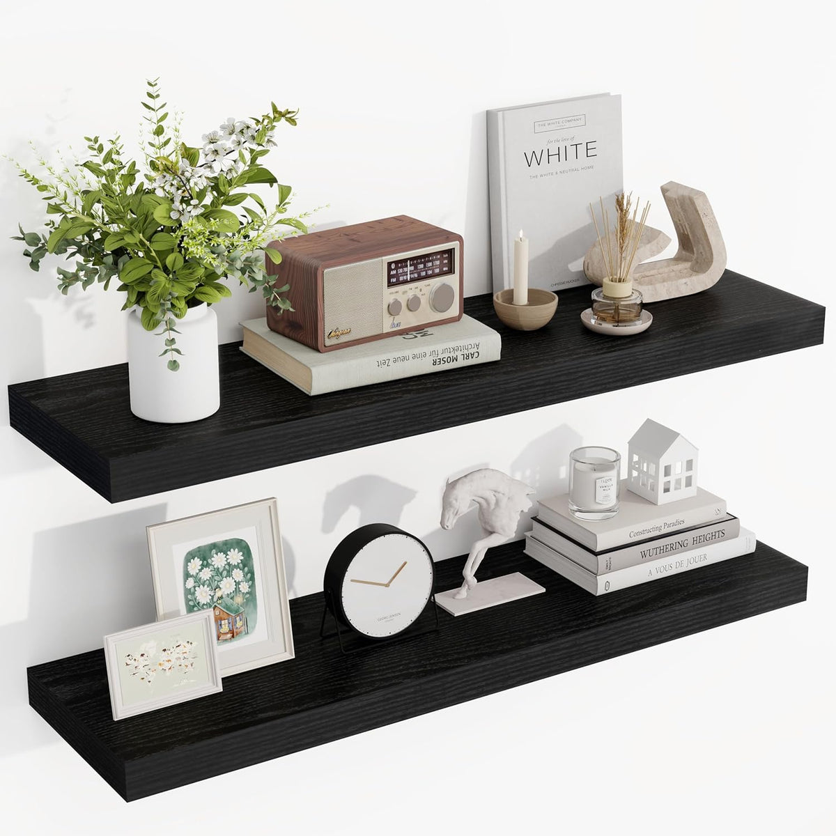36 Inch Floating Shelves, 36"x9.25"x1.5" Inch Deep Floating Shelves for Wall, Wooden Shelves for