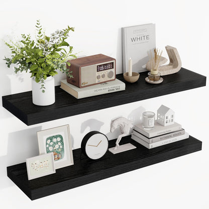 36 Inch Floating Shelves, 36"x9.25"x1.5" Inch Deep Floating Shelves for Wall, Wooden Shelves for