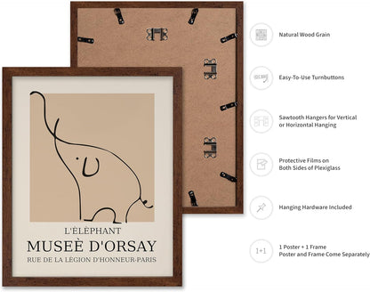 Poster Master Vintage Poster - Retro Minimalist Print - Gift for Artist, Housewarming - Elephant