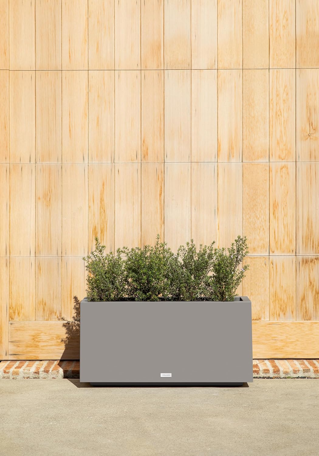 Veradek Block Series Long Box Planter - Large Rectangular Planter for Indoor or Outdoor Patio/Porch