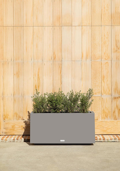 Veradek Block Series Long Box Planter - Large Rectangular Planter for Indoor or Outdoor Patio/Porch