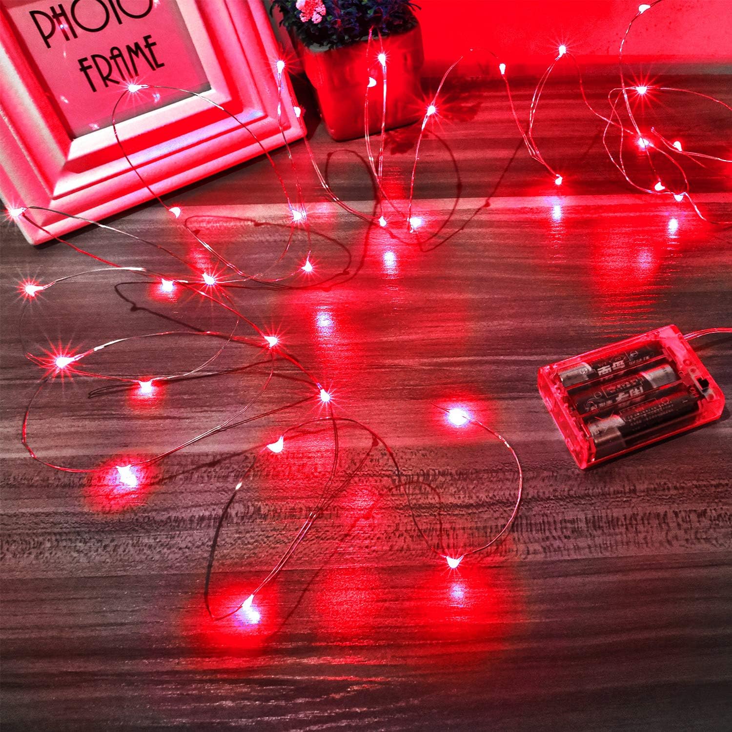 Led Fairy Lights Battery Operated, 1 Pack Mini Battery Powered Copper Wire Starry Fairy Lights for