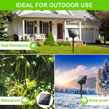 Outdoor Solar String Lights Waterproof 288Ft, 4-Pack Each 72FT 200 LED Solar Powered Fairy Lights