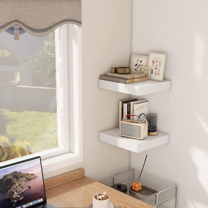 Fun Memories 12 Inch Floating Shelf, Rustic Wood Wall Shelves for Wall Decor & Storage, 12 x 12