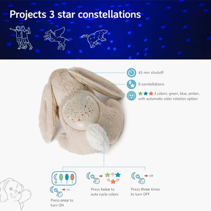 Cloud b Calming Nightlight Star Projector | Gentle Brightness | 3 Colors | 3 Constellations |