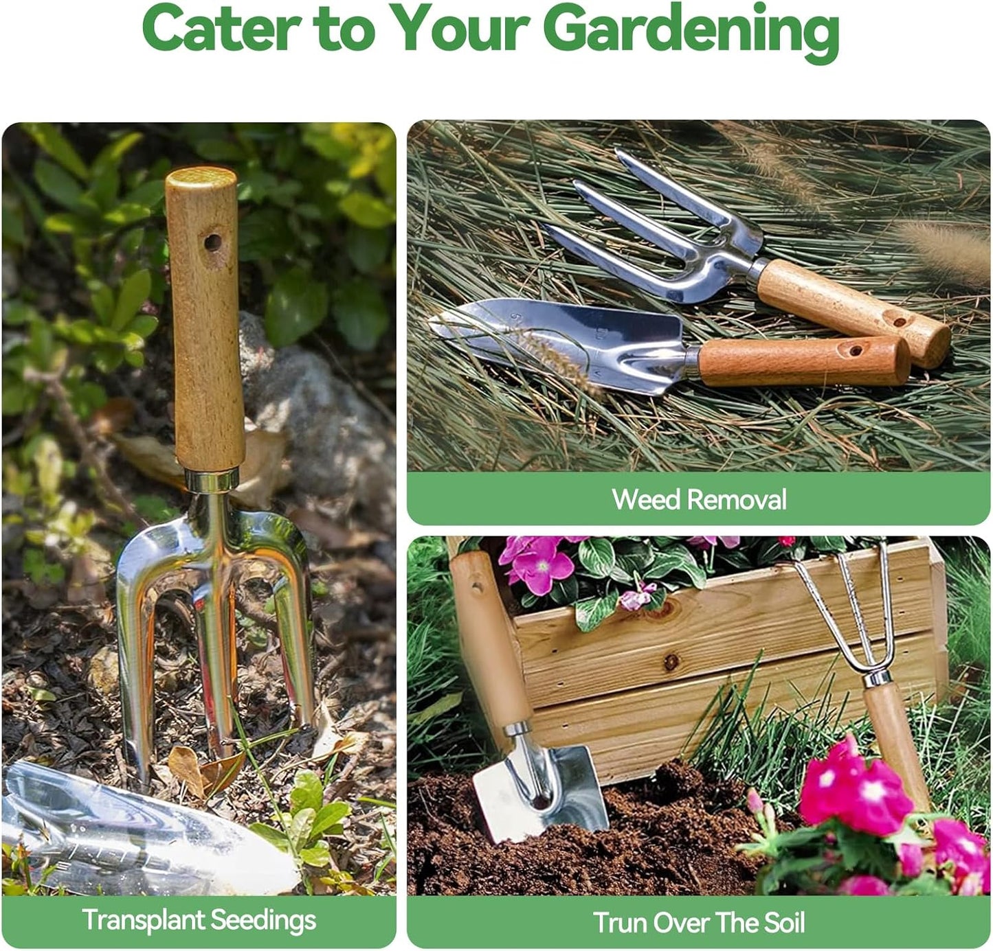 Gardening Tools 9-Piece Heavy Duty Gardening Hand Tools with Fashion and Durable Garden Tools