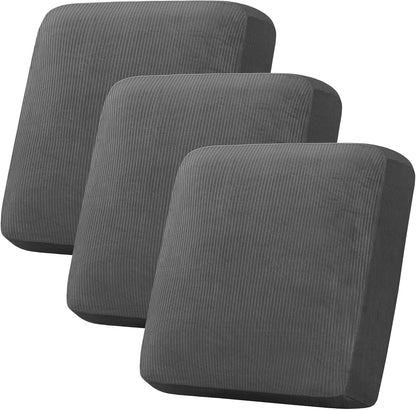 H.VERSAILTEX Velvet Stretch Couch Cushion Cover Plush Cushion Slipcover for Chair Loveseat Sofa