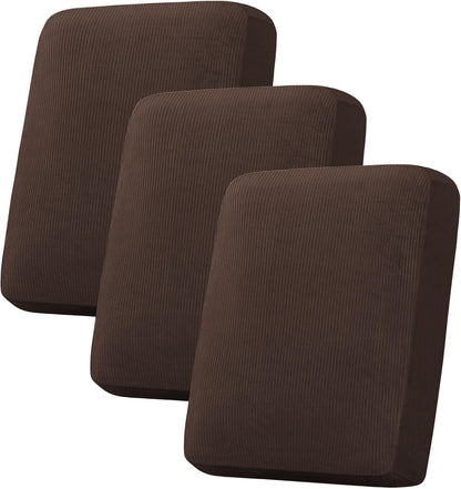 H.VERSAILTEX Velvet Stretch Couch Cushion Cover Plush Cushion Slipcover for Chair Loveseat Sofa