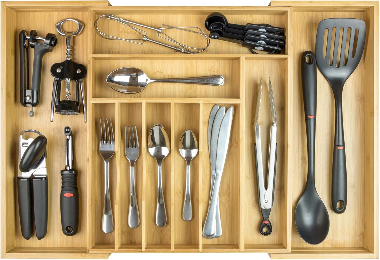 Premium Silverware, Flatware and Utensil Organizer for Kitchen Drawers, Food-Safe Contract Grade