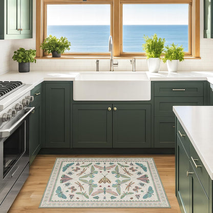 Washable Boho Bathroom Rug 2x3, Small Throw Rugs for Kitchen, Powder Room, Front Door Indoor