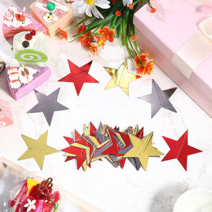 Patelai Glitter Star Garland Banner Decor 130 Feet Star Hanging Bunting Banner Twinkle Backdrop for
