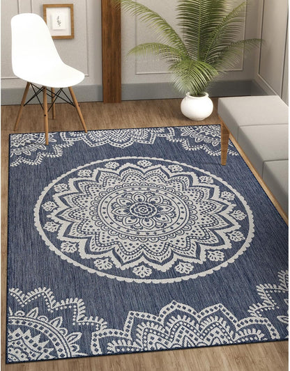 CAMILSON Outdoor Rug 10x14 Modern Area Rugs for Large Indoor and Outdoor Patios and Porches
