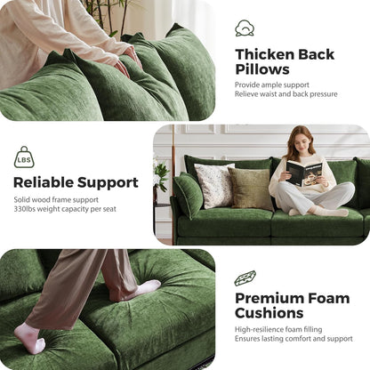 198.6" Oversized Modular Sectional Sofa, U Shaped Convertible Couch with Movable Ottoman, Large 10