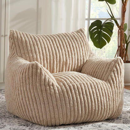 Giant Bean Bag Chairs for Adults with Filling Plush Fluffy Bean Bag Chairs for Teens with Armrests