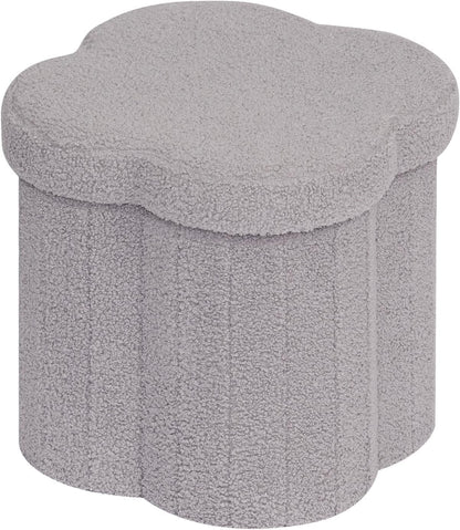 B FSOBEIIALEO Storage Ottoman Cube, Flowers Shaped Ottomans with Storage Foot Stool Footrest