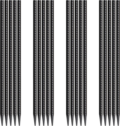 Rebar Stakes 16 Inch 20 Pack Heavy Duty Ground Anchors with Chisel Point End Long Straight Steel
