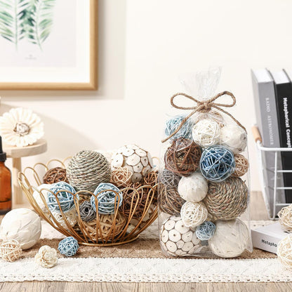 Riceshoot 2 Pack Decorative Balls Potpourri Bowl Filler Decor Natural Vase Bowl Filler Assorted