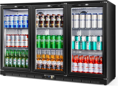 Beverage Refrigerator, 53.15W Inch 12 Cu.Ft Drink Fridge, Back Bar Beer Fridge with 3 Glass Door