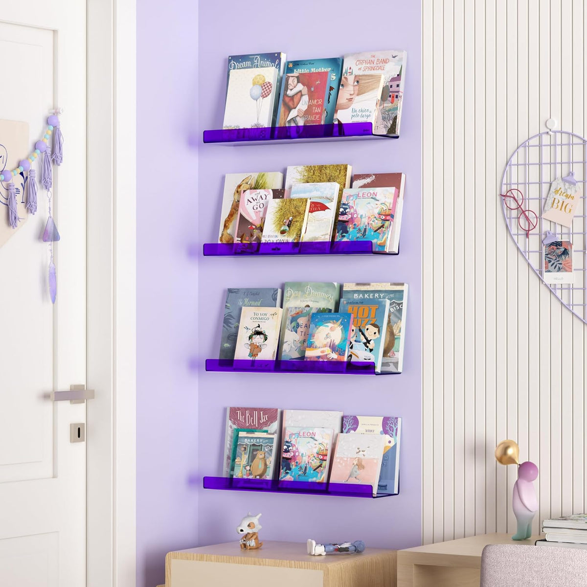 upsimples Acrylic Shelves for Wall Decor, 15" Display Shelf Perfume Organizer for Bathroom