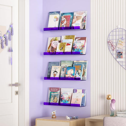 upsimples Acrylic Shelves for Wall Decor, 15" Display Shelf Perfume Organizer for Bathroom