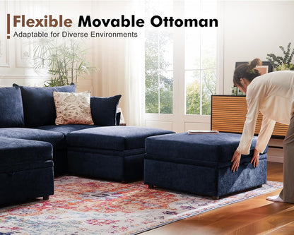 102.6" Modular Sectional Sofa, L Shaped Couch Set for Living Room, 3-Seater Comfy Cloud Couches