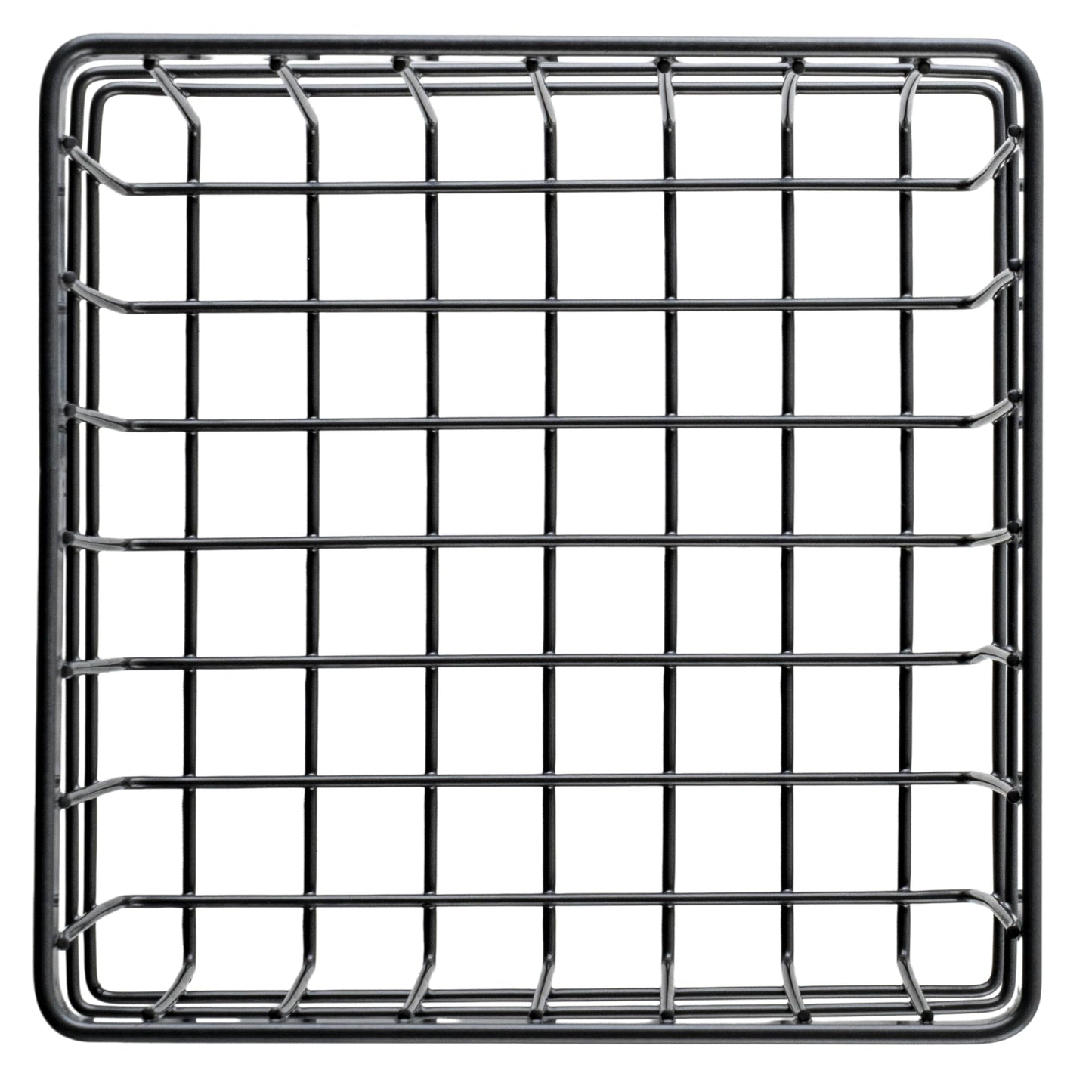 G.E.T. WB-664-MG Square Metal Storage Wire Basket for Pantry, Produce and More, 6" x 6" x 2"