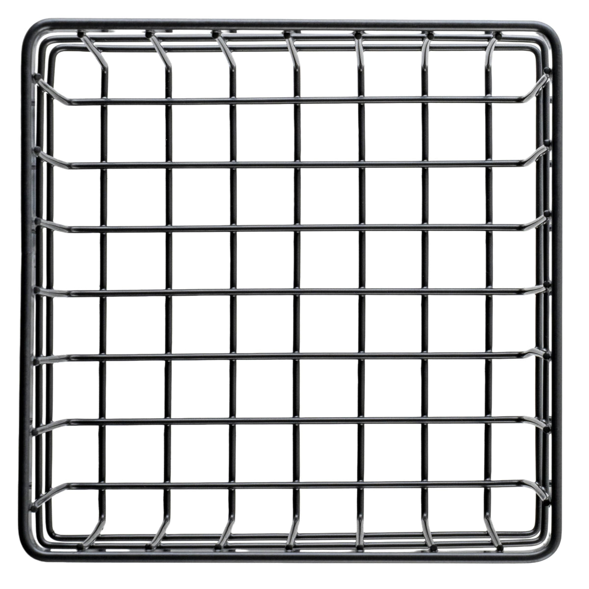 G.E.T. WB-664-MG Square Metal Storage Wire Basket for Pantry, Produce and More, 6" x 6" x 2"