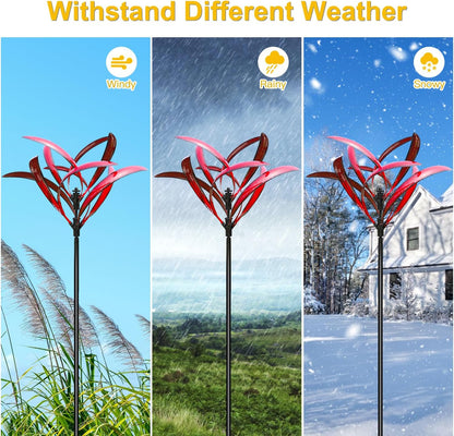 LimeHill Wind Spinner for Garden and Yard - Large Metal Kinetic Wind Sculptures Yard Art Outdoor