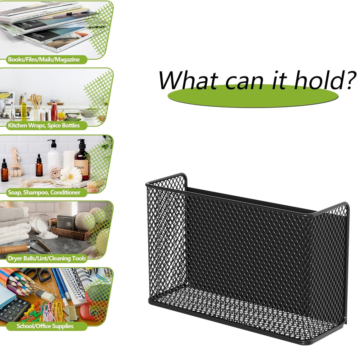 Magnetic Basket Fridge Lint Bin Dryer Ball Holder Laundry Room Organization Home Storage for Class