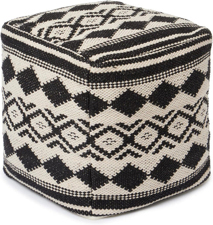 REDEARTH · Tufted Pouf Ottoman with Filler Textured Storage Cube Bean Bag Pouffe Footrest for