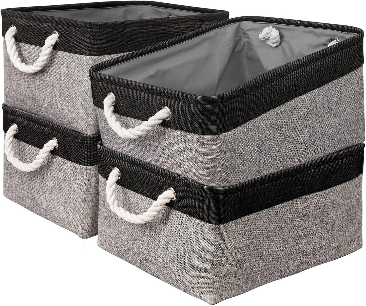 Storage Bins, Storage Cubes Storage Containers for Organizing with Handles for Organizer Bins (15.7