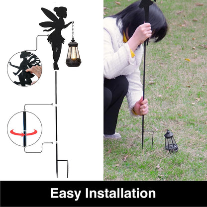 Fairy Garden Accessories Lawn Ornaments 1 Pair - Solar Lights Halloween Decorations Outdoor Garden