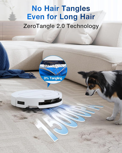 ECOVACS DEEBOT T50 PRO Omni Robot Vacuum and Mop, 3.19” Ultra-Slim, 15,000Pa Suction, ZeroTangle