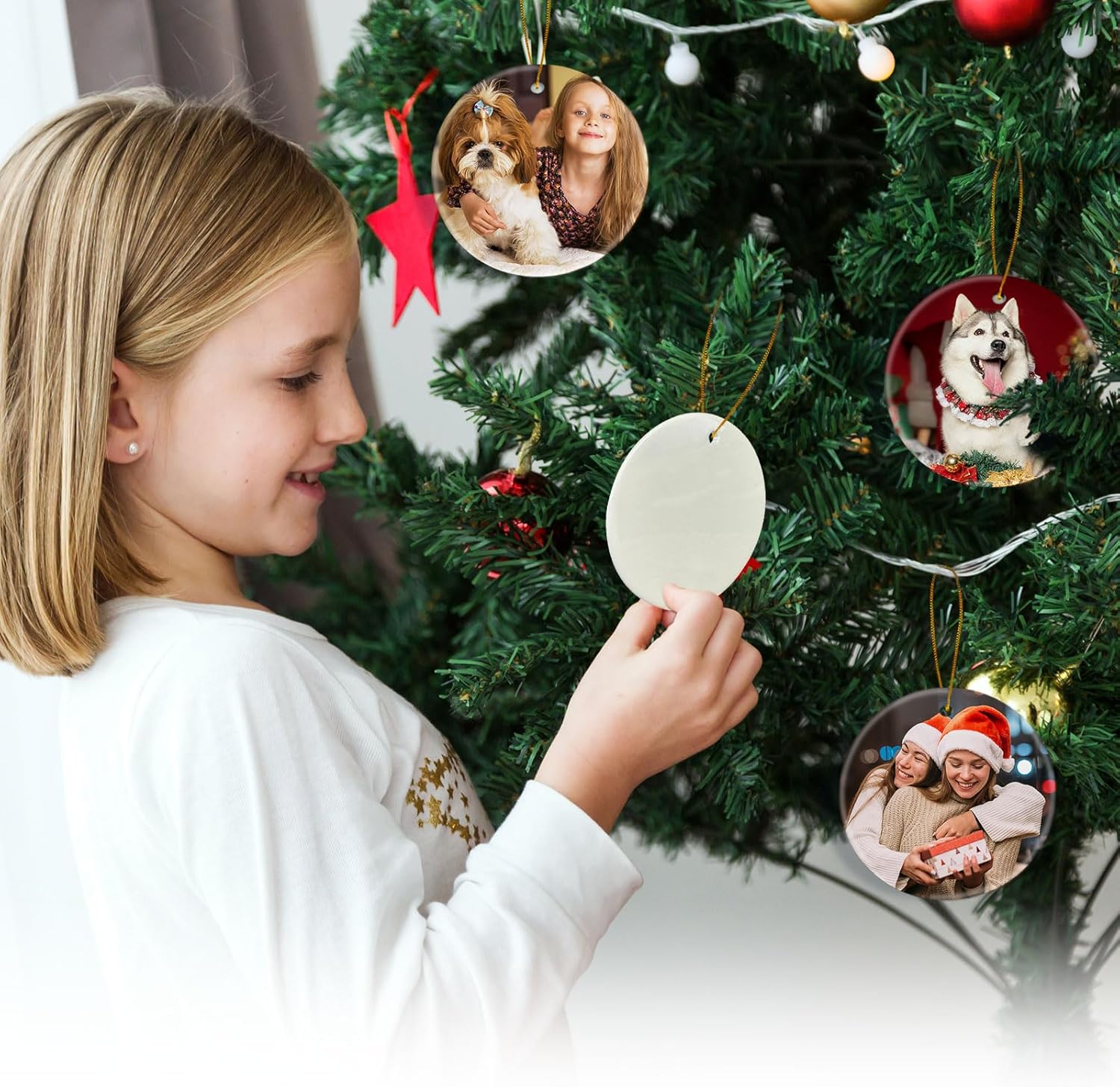 Sublimation Blanks Easter Ornaments Double Sided, 12pcs Sublimation Ornament Blanks Bulk