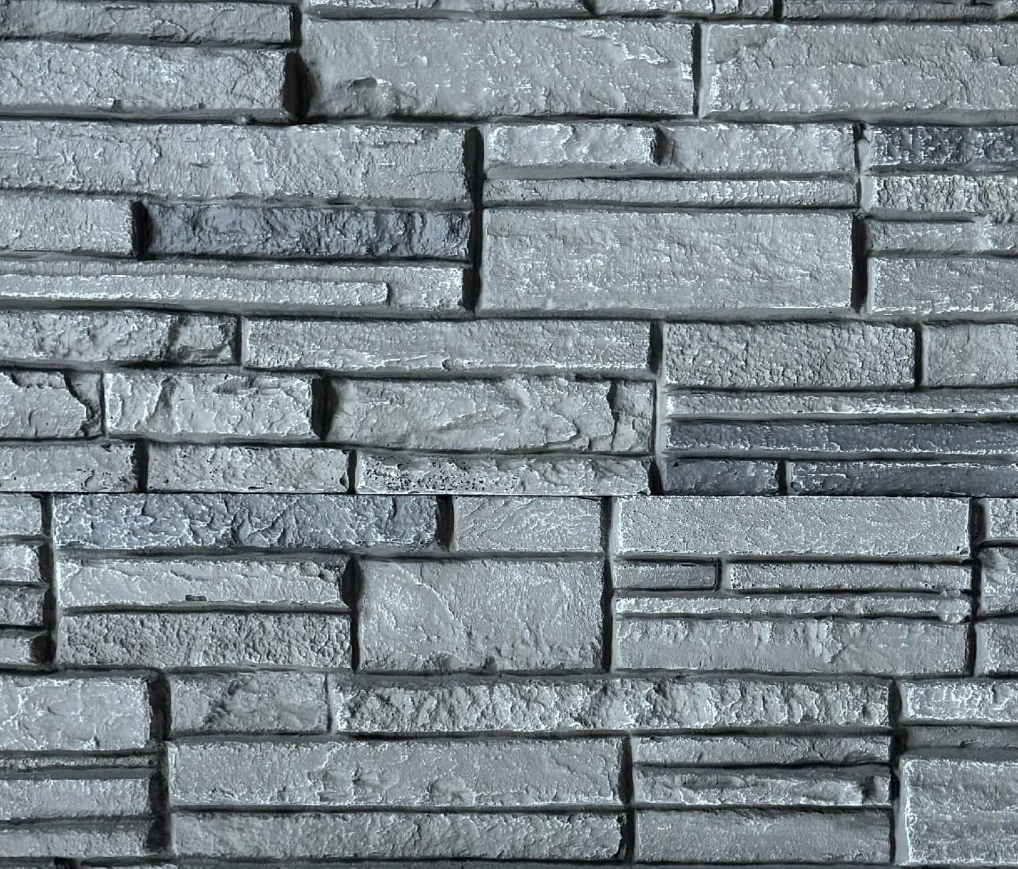 OTECKO 6-Pack Faux Stone Wall Panel 48 in x 13 in x 2 in Stacked Stone High Density Polyurethane