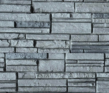 OTECKO 6-Pack Faux Stone Wall Panel 48 in x 13 in x 2 in Stacked Stone High Density Polyurethane