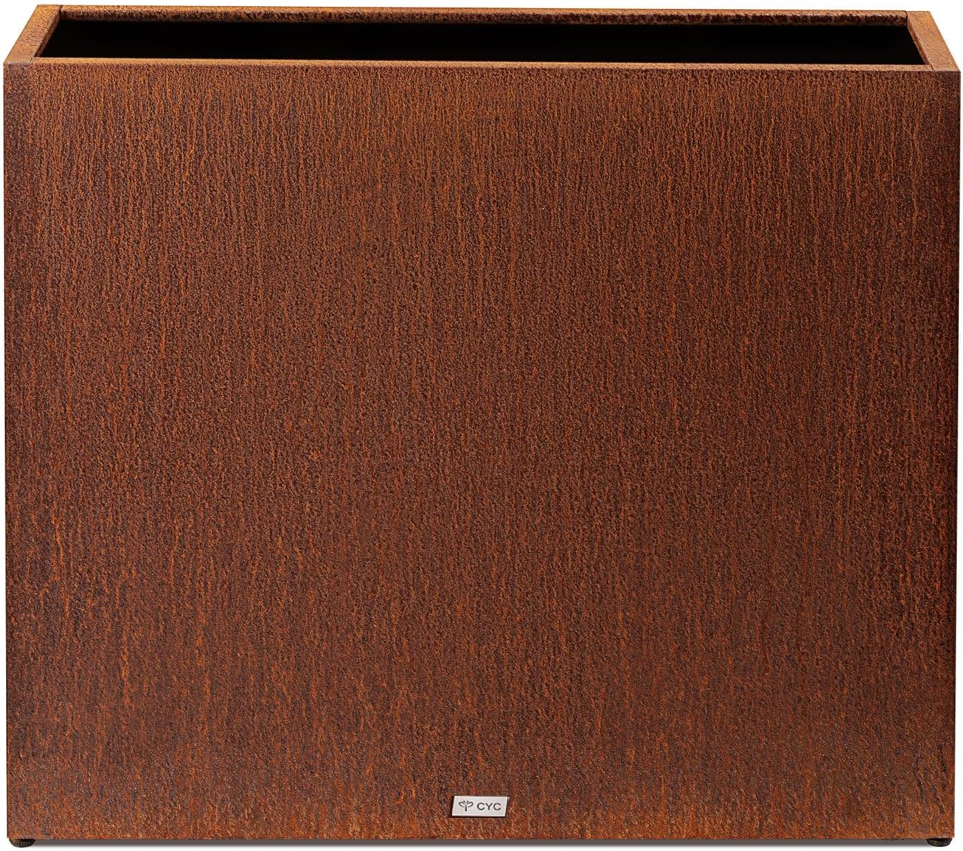 Large Corten Steel Planter Box Outdoor, 30" H x 34" W x 10" D,Tall Rectangular Metal Rusted