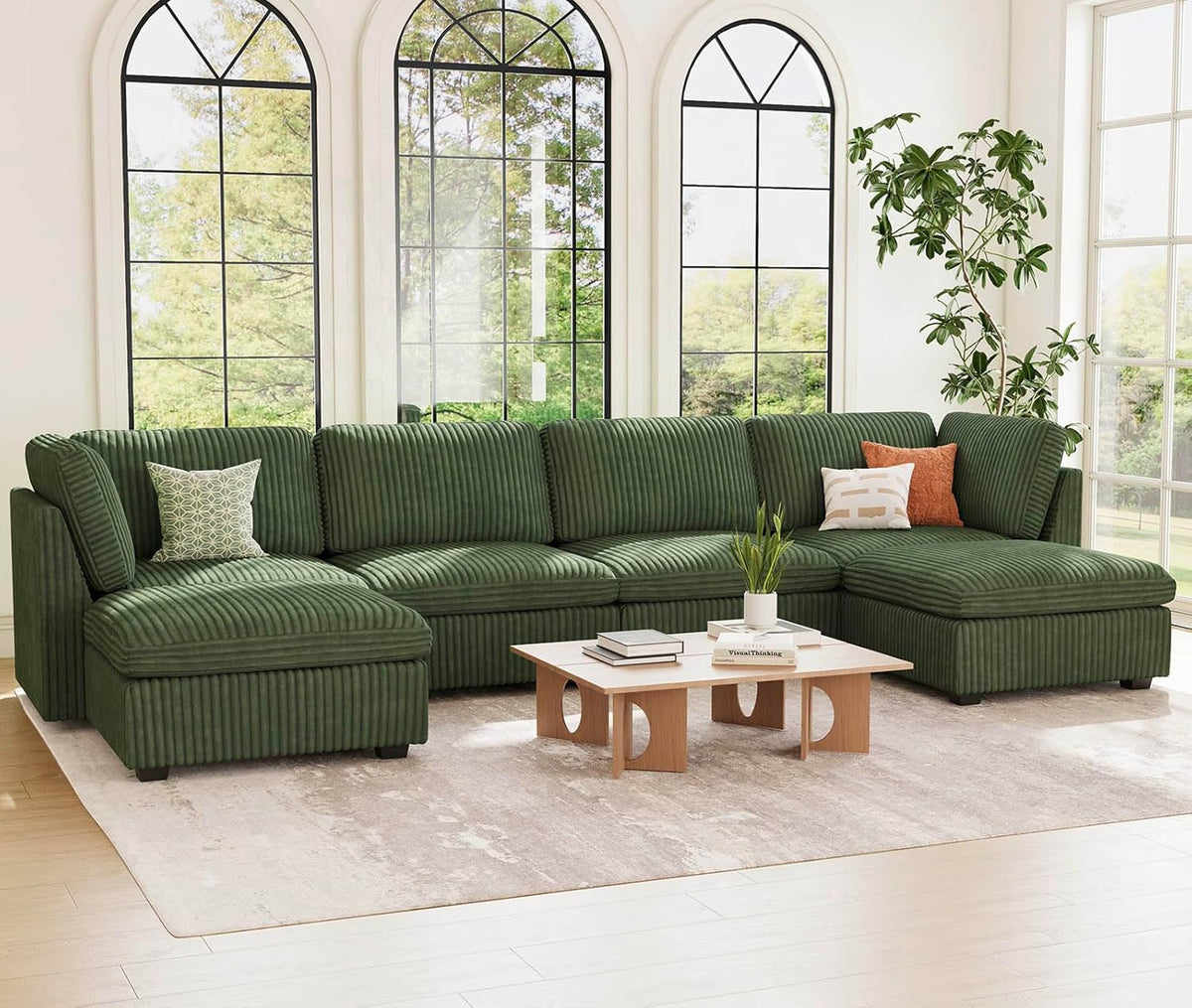 Belffin Modular Sectional Sofa with Storage Ottoman, Oversized Cloud Couch Sectional with Extra
