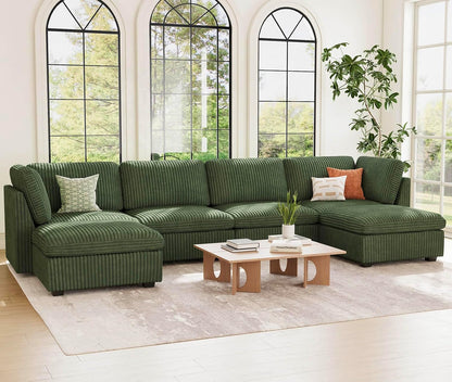 Belffin Modular Sectional Sofa with Storage Ottoman, Oversized Cloud Couch Sectional with Extra