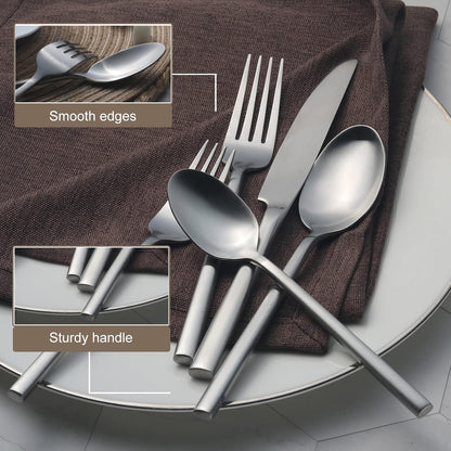Alata Potter 20-Piece Forged Silverware Set, Service for 4 ??Premium Stainless Steel Flatware Set