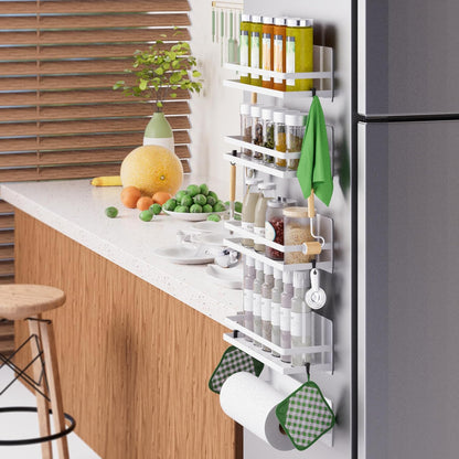 Magnetic Spice Rack Moveable Magnetic Shelf Organizer for Kitchen Refrigerator Microwave Oven
