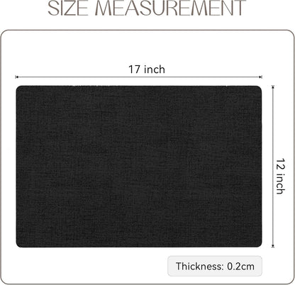 Romanstile Reversible Vinyl Placemats Set of 6, Faux Leather 100% Waterproof Oil-Proof Wipeable