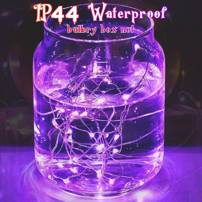 4-Pack 50 LED Fairy Lights Battery Operated with Timer, 16FT Waterproof Halloween String Lights