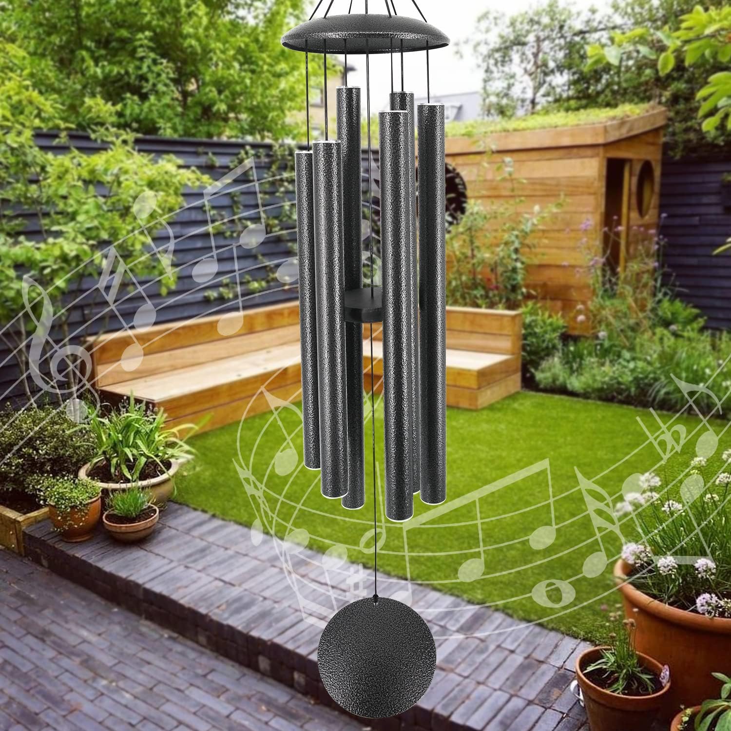 ASTARIN Wind Chimes Outdoor, 45-Inch Memorial Wind Chimes with 6 Heavy Tubes, Unique Outdoor Decor