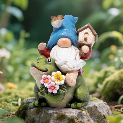 Hodao Spring Garden Gnome Decoration Flower Animal Ornaments Decor Gifts Spring Gnomes for Garden
